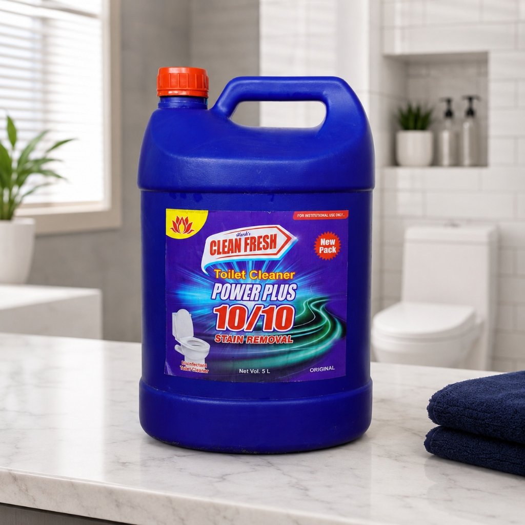 Clean Fresh Toilet Cleaner 5L Professional Pack on Washroom Counter